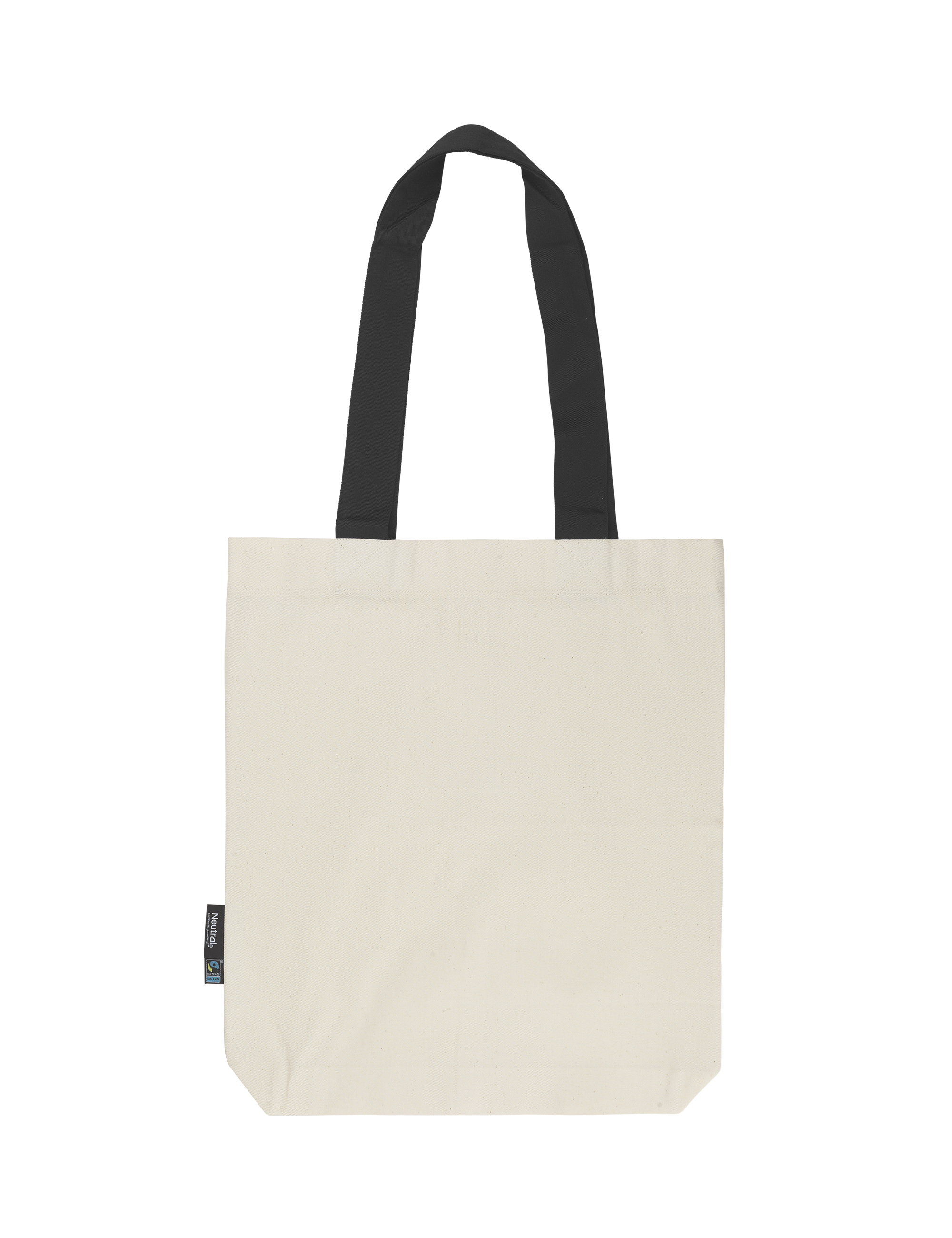 Tygkasse med kontrast handtag - Neutral - Fairtrade & EKO, GOTS - 7 olika färger - 2
