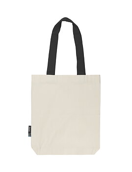 Tygkasse med kontrast handtag - Neutral - Fairtrade & EKO, GOTS - 7 olika färger