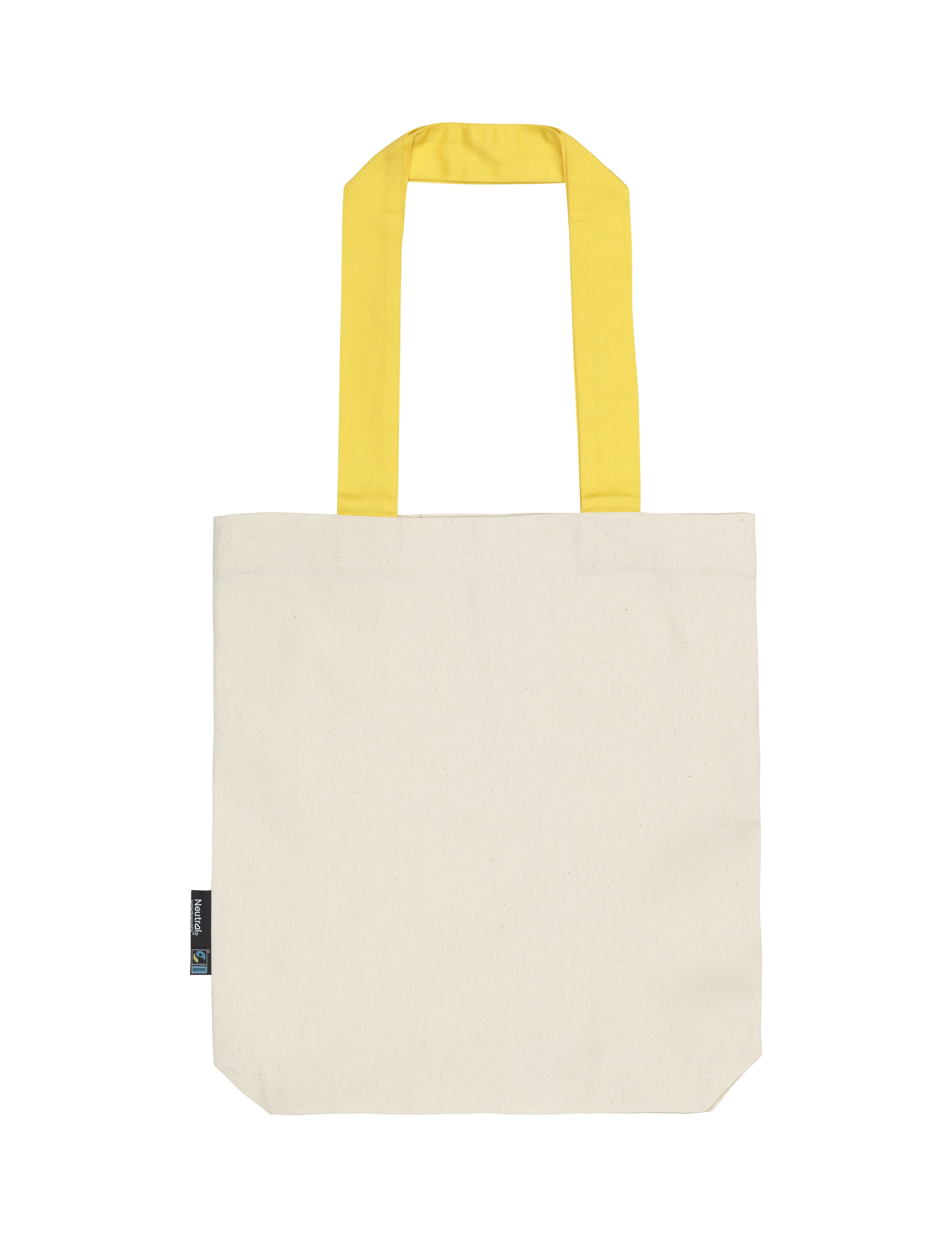 Tygkasse med kontrast handtag - Neutral - Fairtrade & EKO, GOTS - 7 olika färger - 8