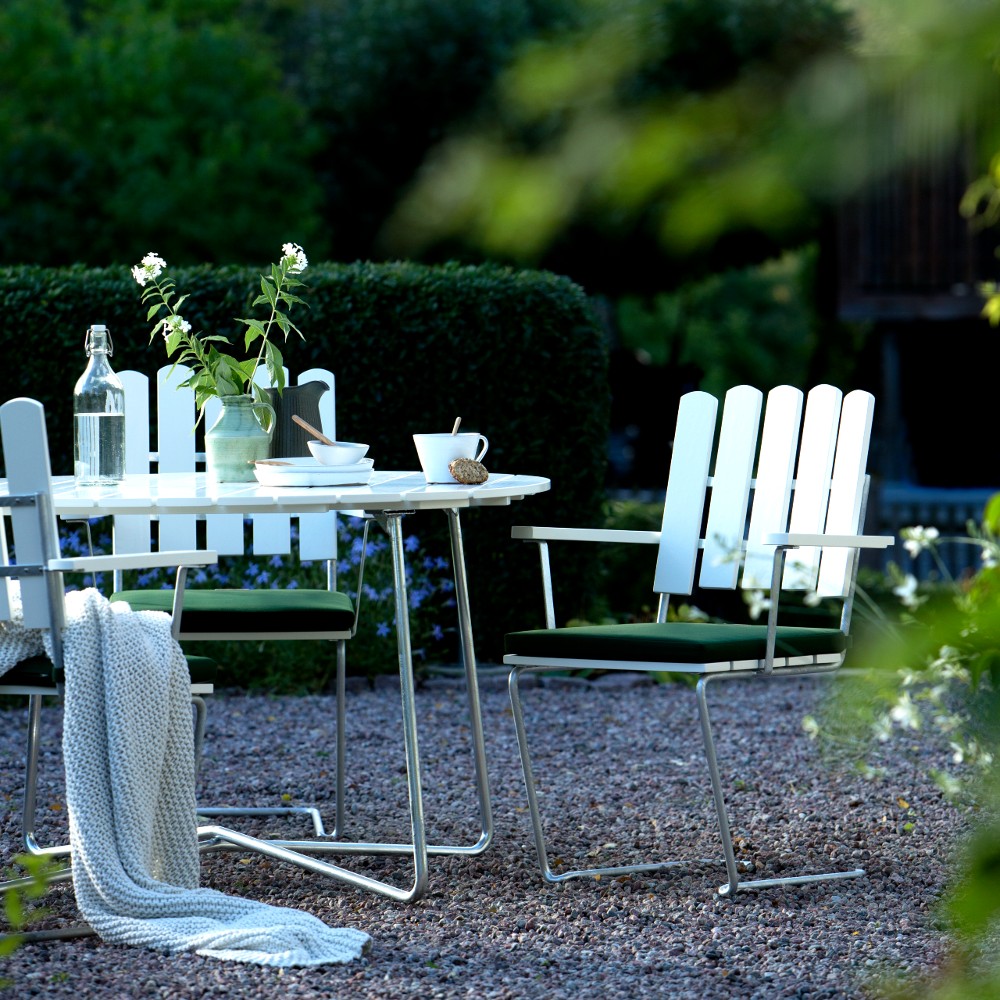  Armchair A2 white / zinc stand - Grythyttans stålmöbler - 5