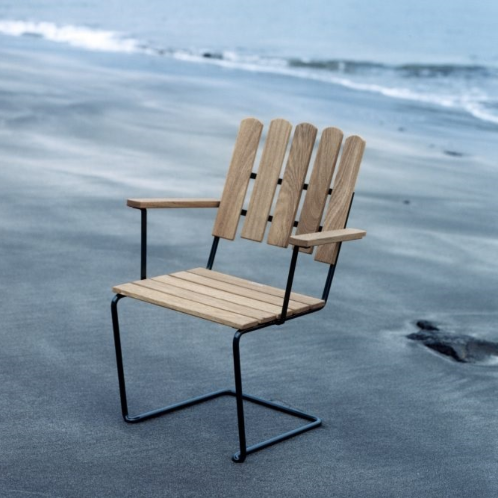 Armchair A2 oak / zink - Grythyttans stålmöbler - 2