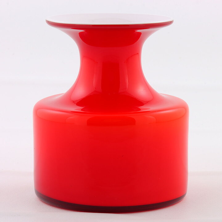 Per Lütken (Carnaby 1968) Red Modern Glass Vase 10 cm