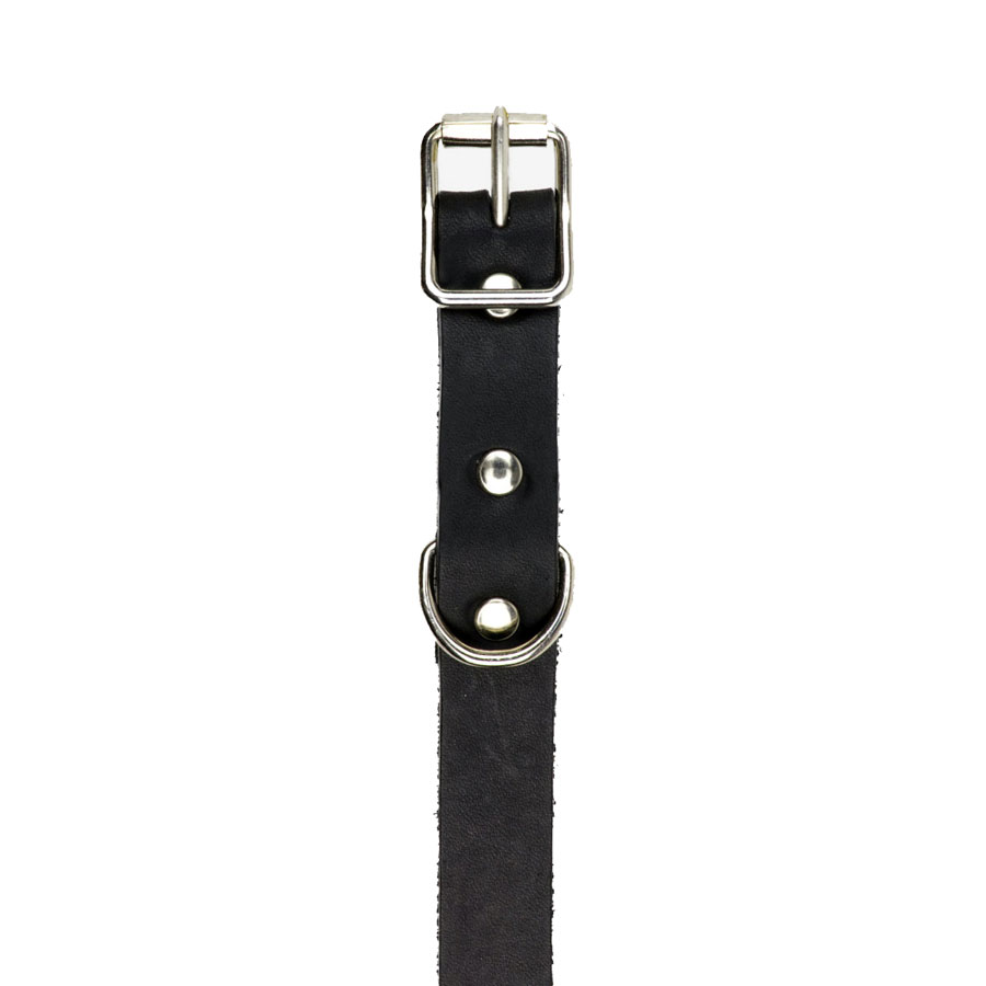 Hundhalsband i Fettad Oxhud 18 mm - 5