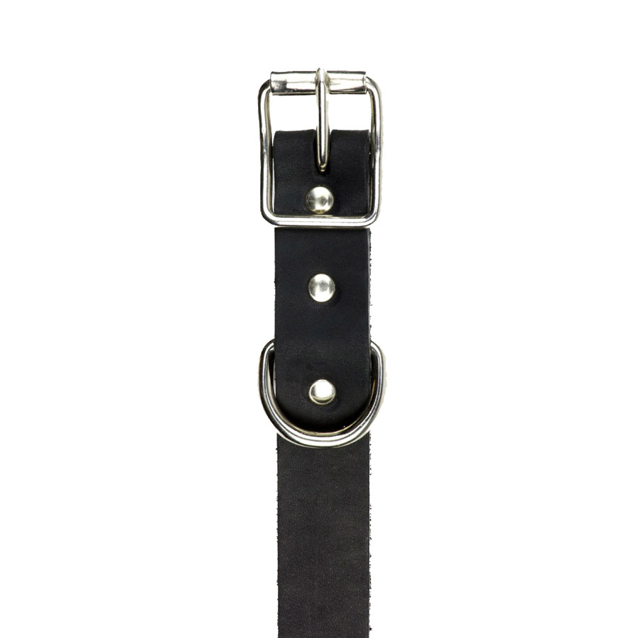 Hundhalsband i Fettad Oxhud 25 mm - 5