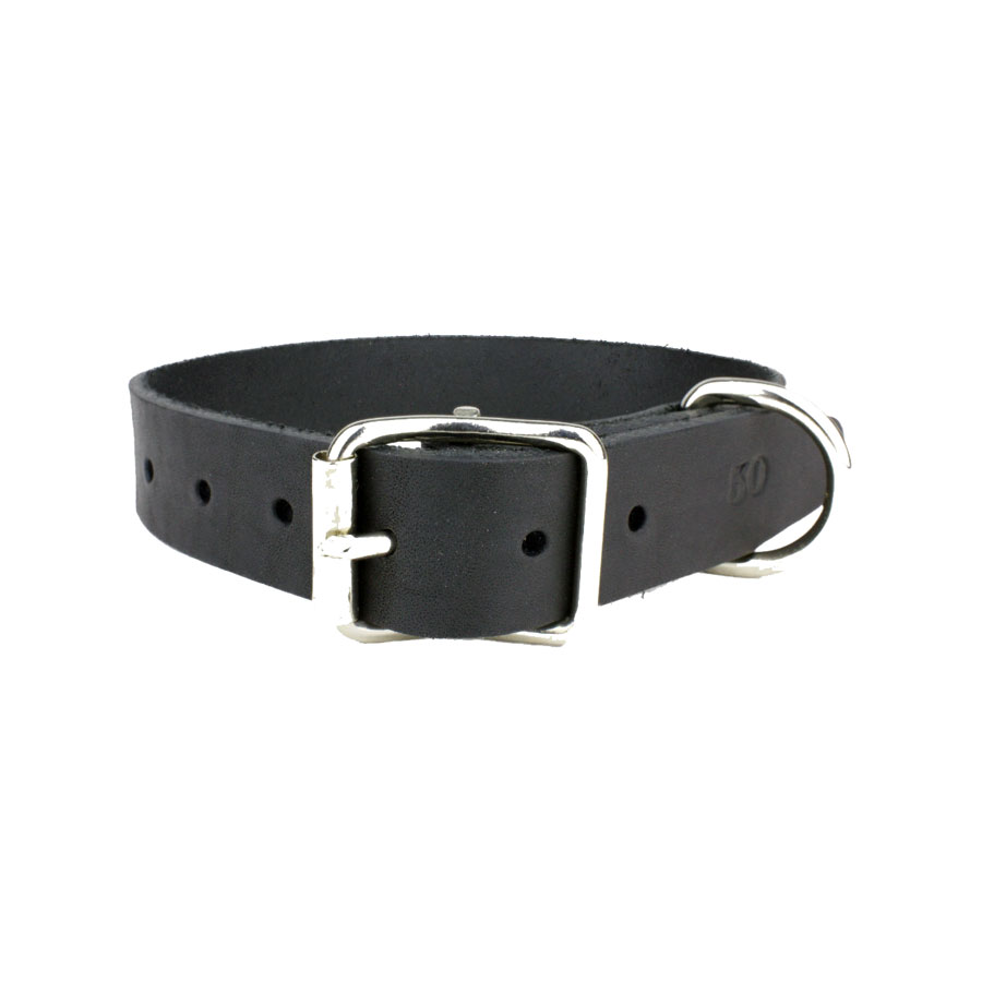 Hundhalsband i Fettad Oxhud 25 mm - 4