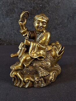Liu Haichan Staty i Brons ,  Rikedomens gud.