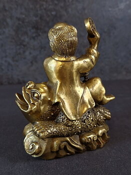 Liu Haichan Staty i Brons ,  Rikedomens gud.