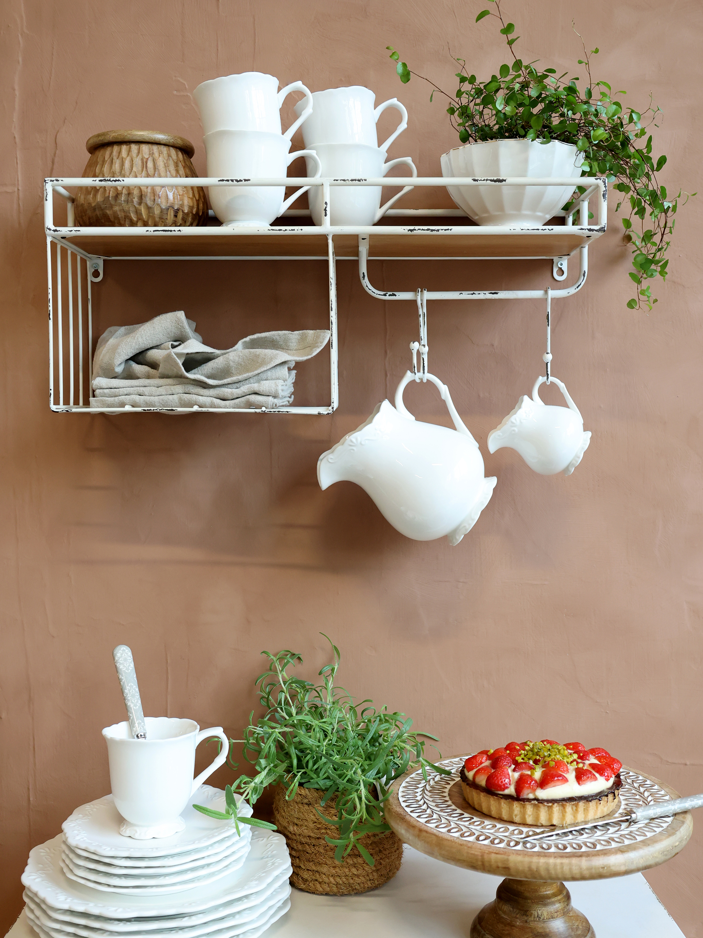 WHITE JUG 100% PORCELAIN 18 CM - PROVENCE - 3
