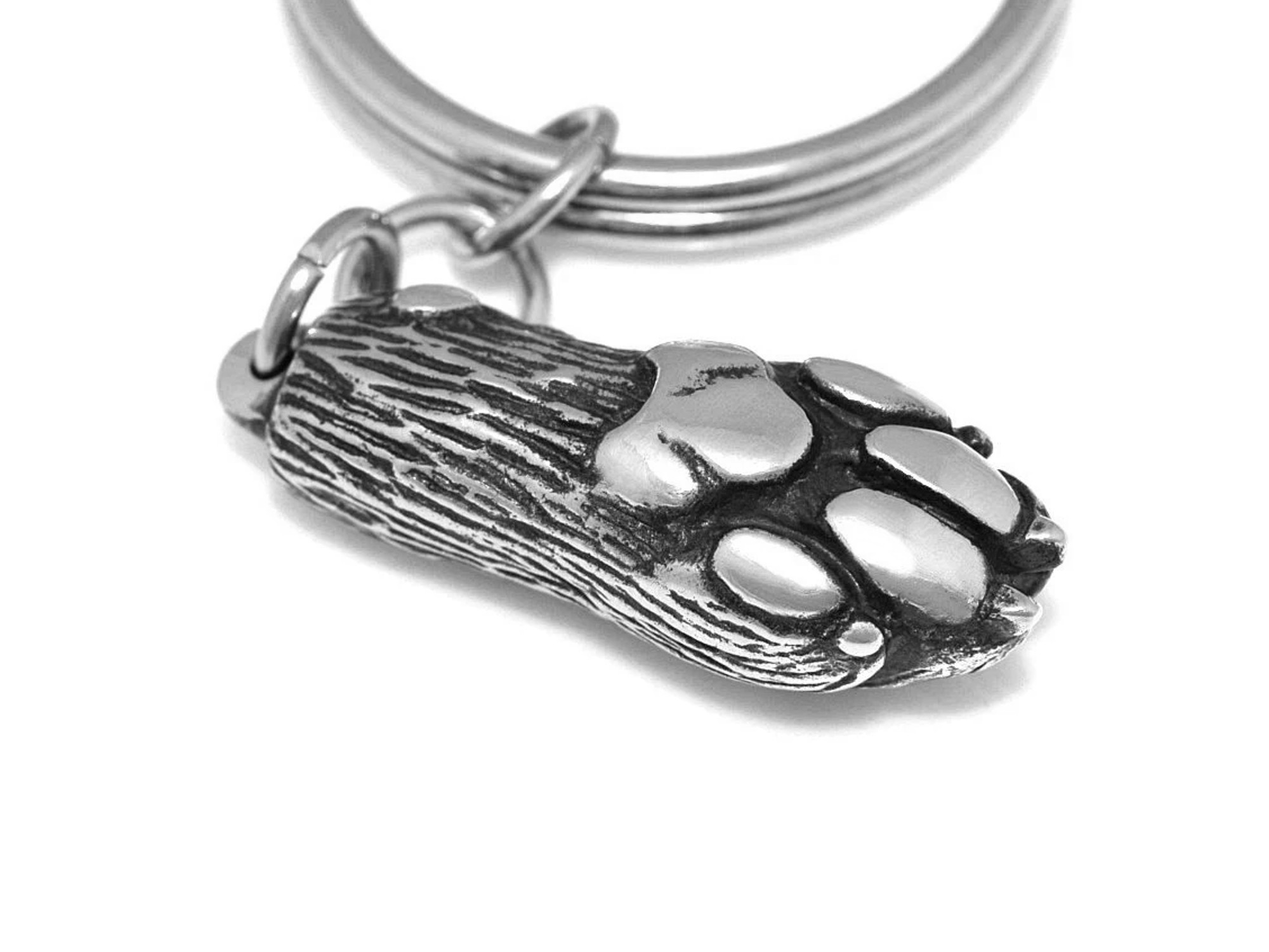 Hundtass Nyckelring, Hund Accessoar, Djur Nyckelhållare i Tenn och Stål