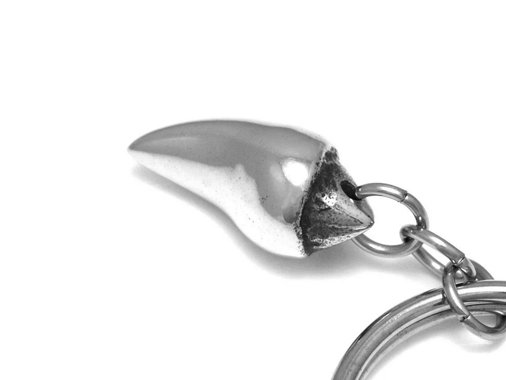 Fladdermustand Nyckelring, Fladdermus Accessoar, Goth Nyckelhållare i Tenn och Stål - 2