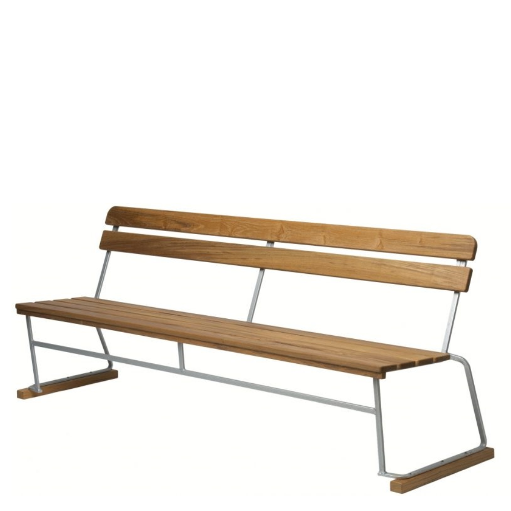Soffa 5 teak / zink - Grythyttan stålmöbler