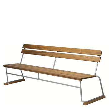 Soffa 5 teak / zink - Grythyttan stålmöbler