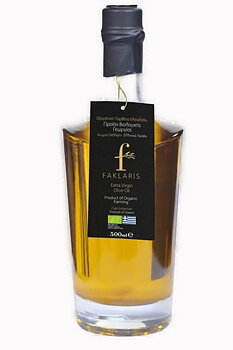 Olivolja Faklaris Ekologisk, från Peloponnesos  500ml Glasflaska Extra Virgin