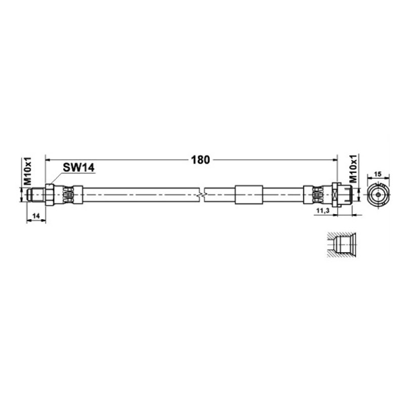 Brake hose rear - 3
