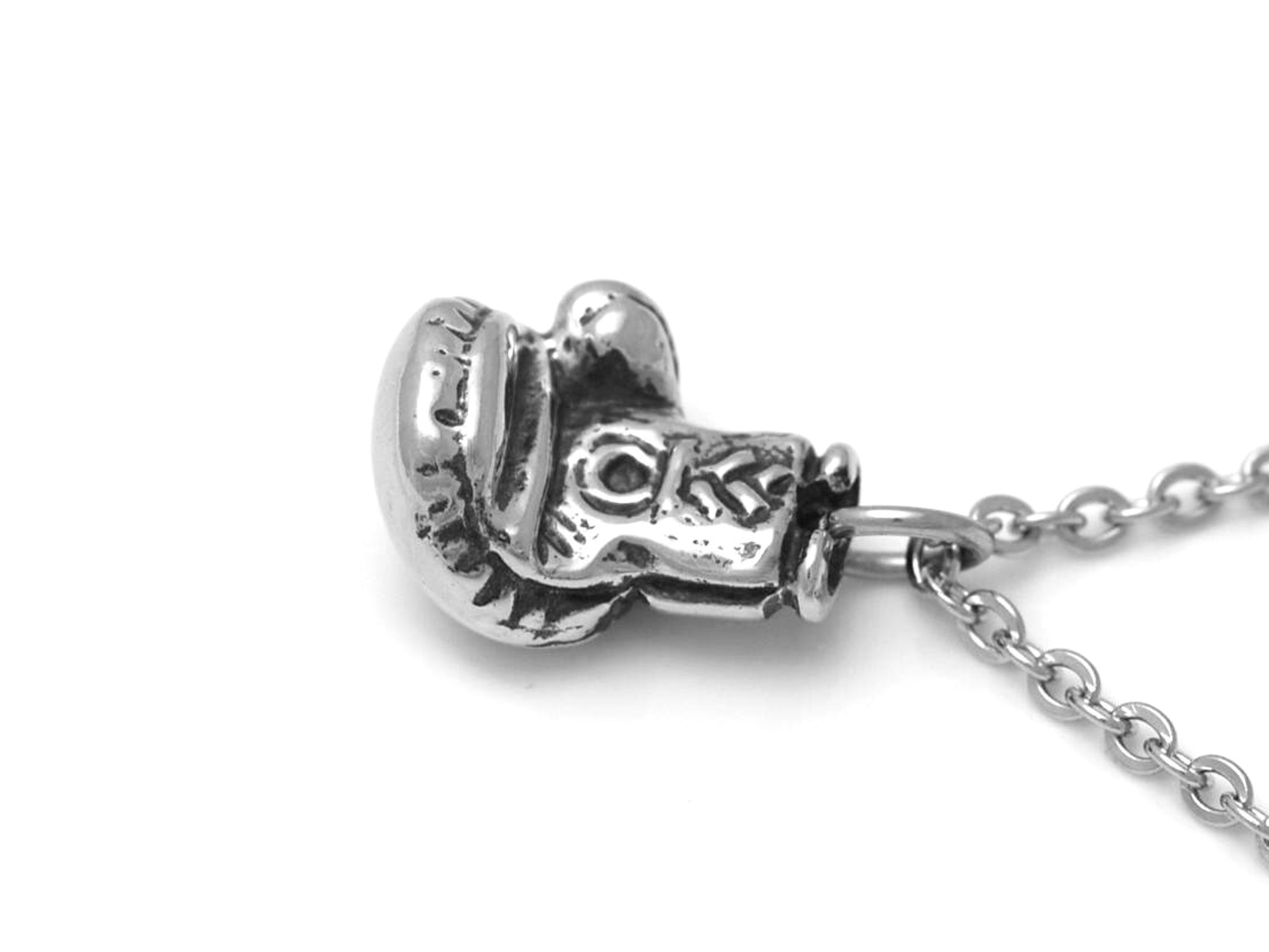 Liten Boxningshandske Halsband, Boxare Smycke i Tenn - 3
