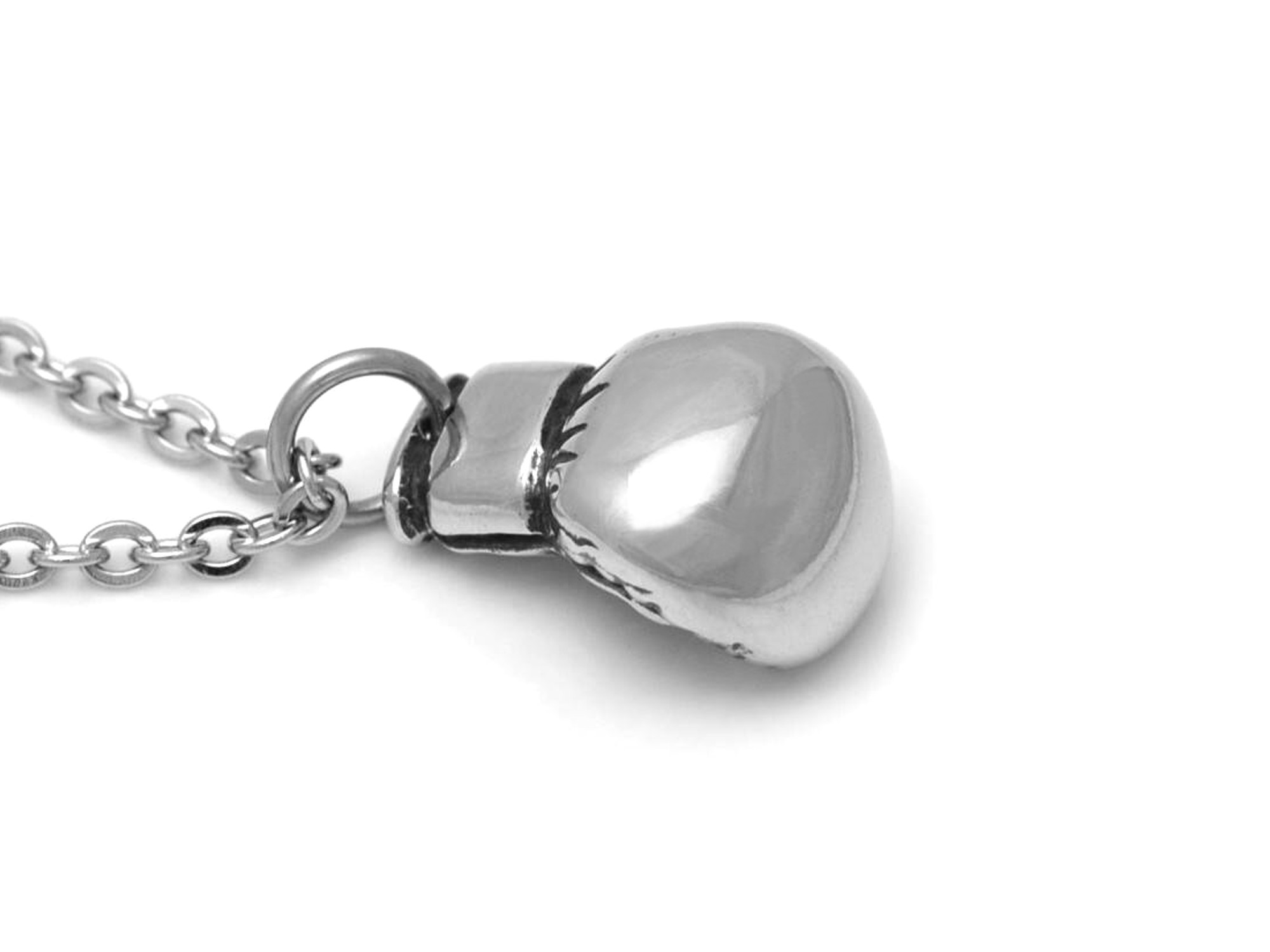 Liten Boxningshandske Halsband, Boxare Smycke i Tenn - 2