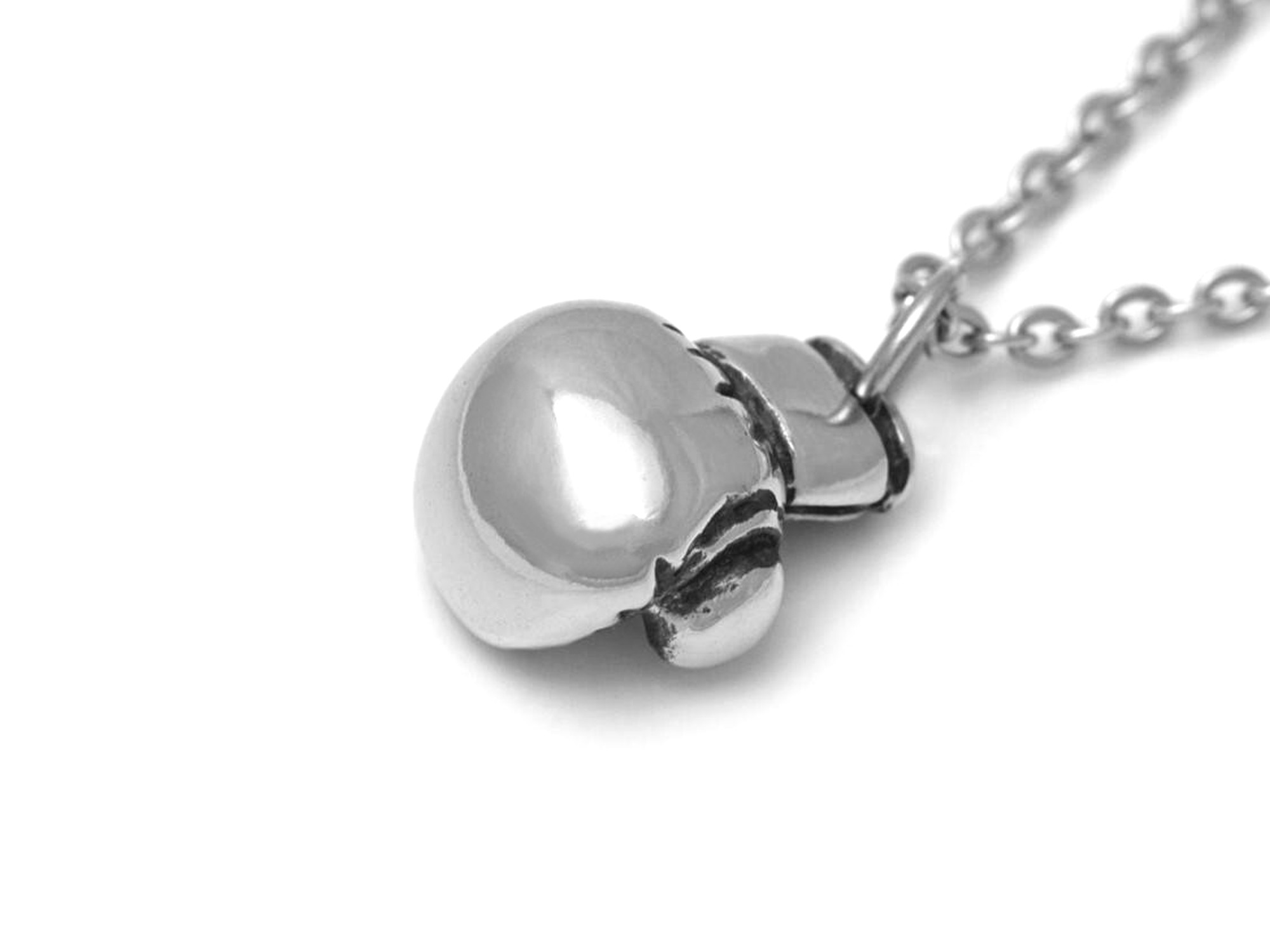 Liten Boxningshandske Halsband, Boxare Smycke i Tenn - 4