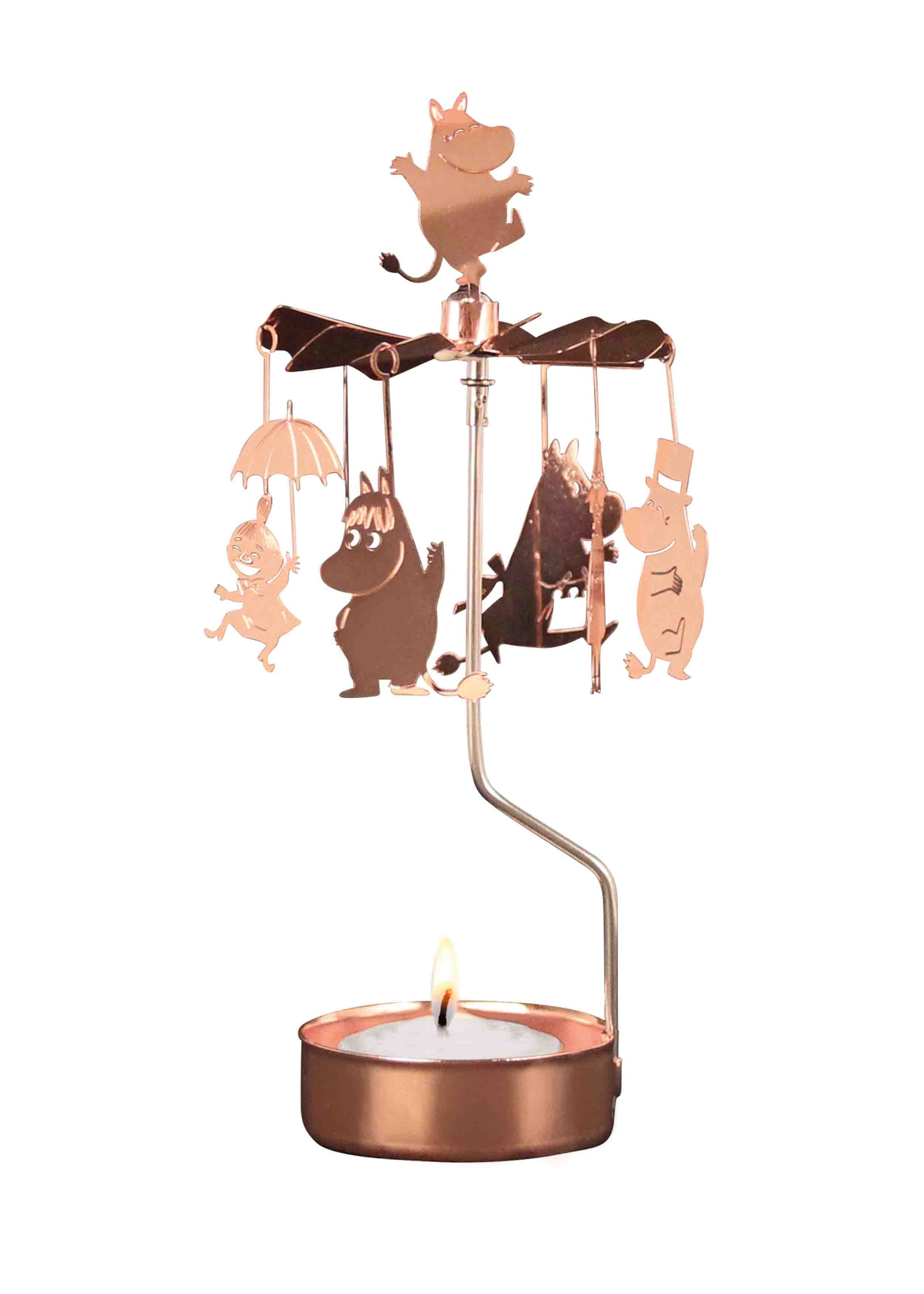 TEALIGHT SPINNER MOOMINFAM  COPPER
