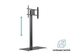 M Public Display Stand 180 HD Single Black w. Floorbase