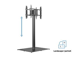 M Public Display Stand 180 HD Back to Back Black w. Floorbase
