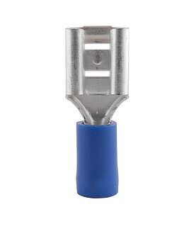 Isolerad flatstiftshylsa blå 8,0 x 0,8mm