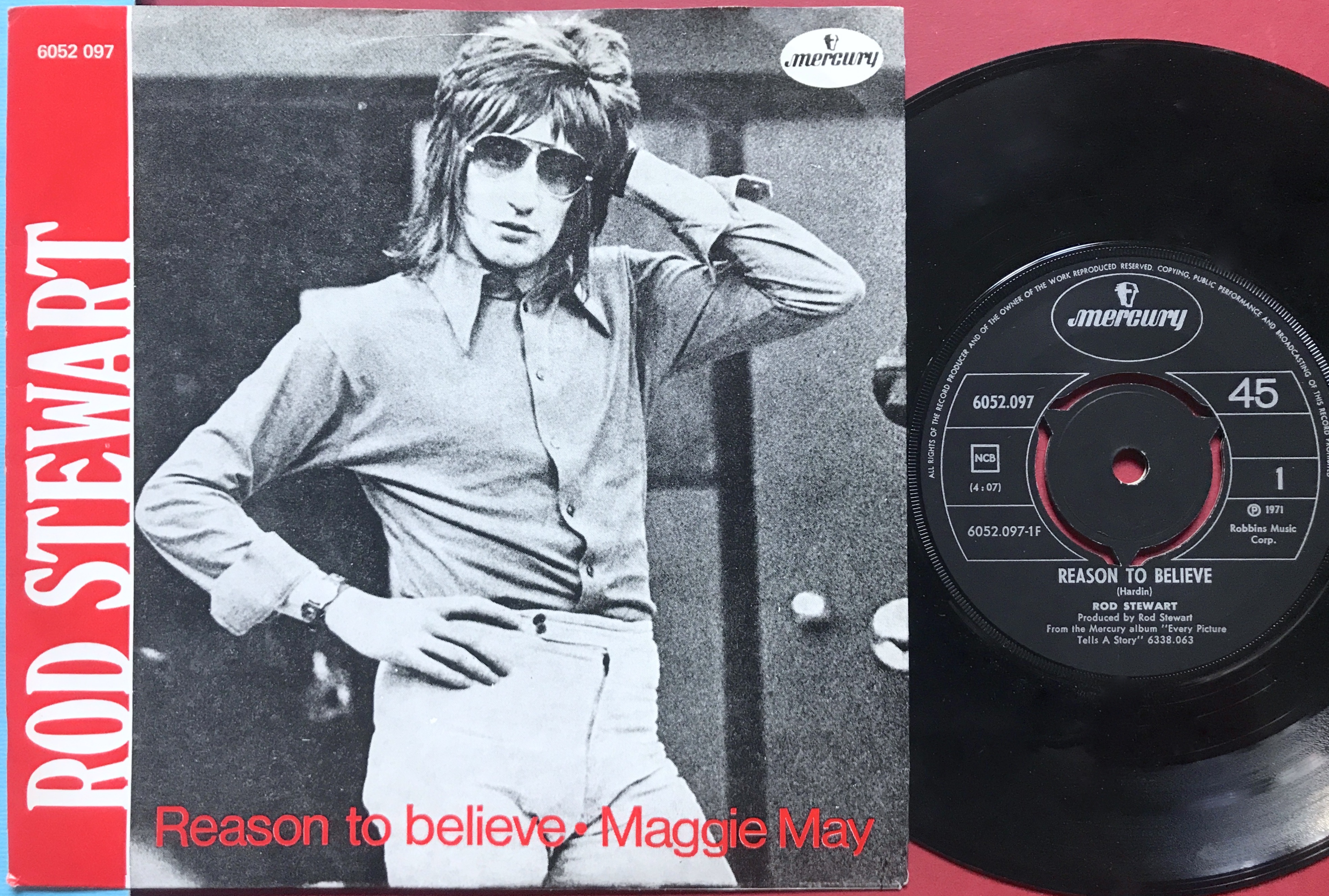 ROD STEWART - Reason to believe / Maggie May Norsk PS 1971