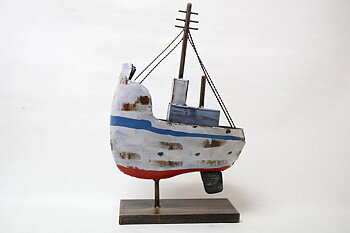 Plåt Fartyg 43x30x10 cm