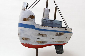 Plåt Fartyg 43x30x10 cm