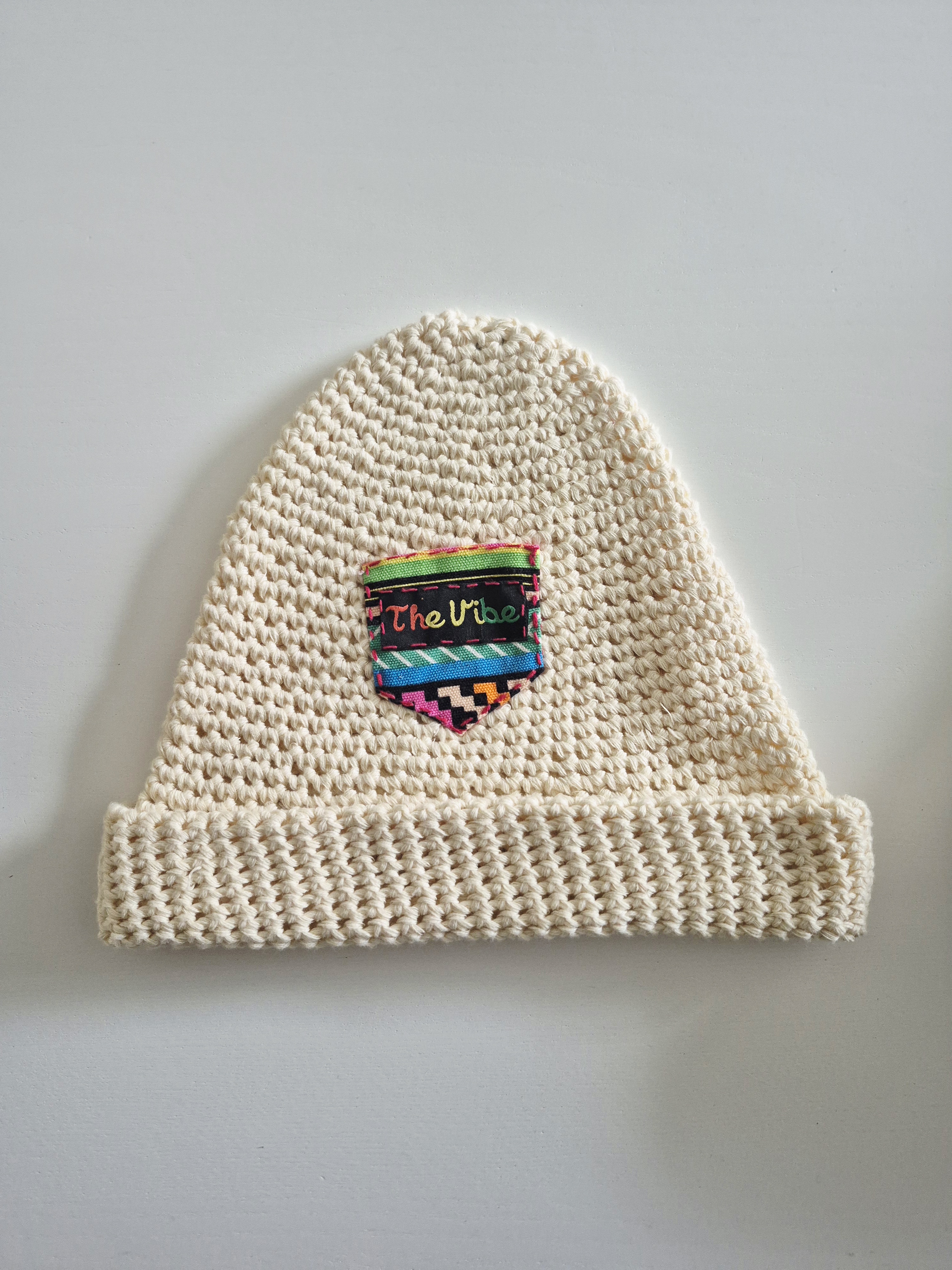 The Vibes Beanie Patch Off-White / Cream
