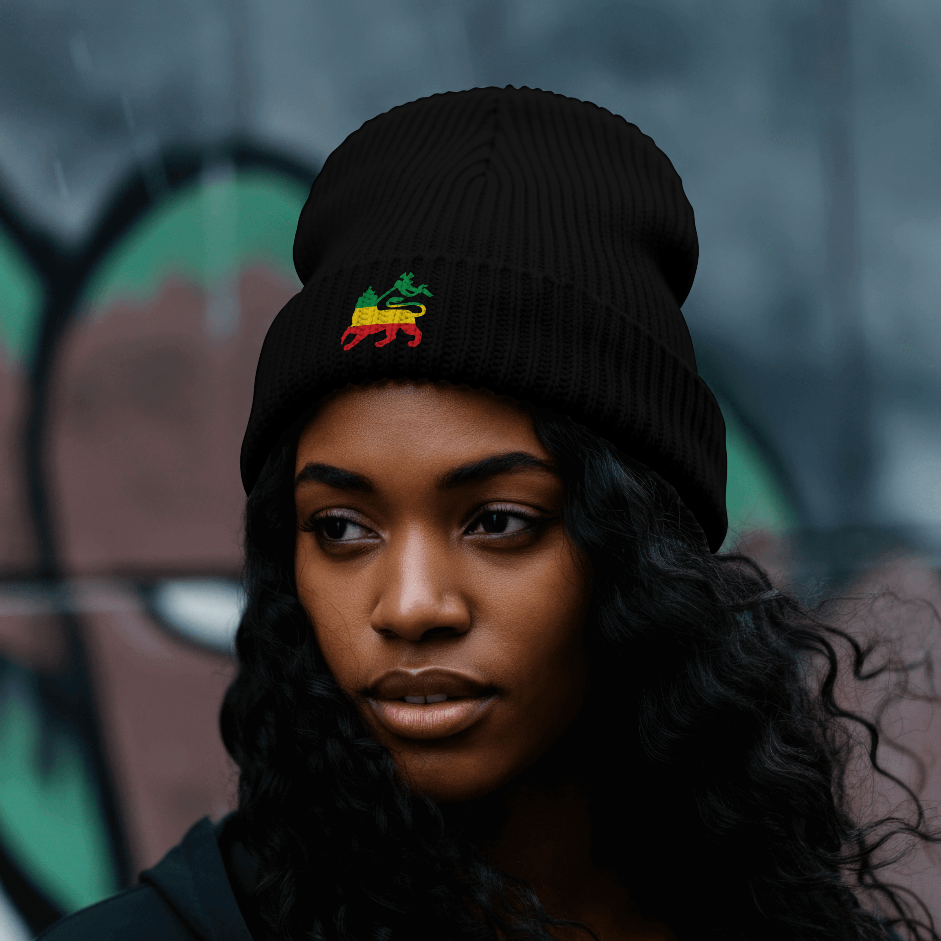Conquering Lion Beanie Black - 3