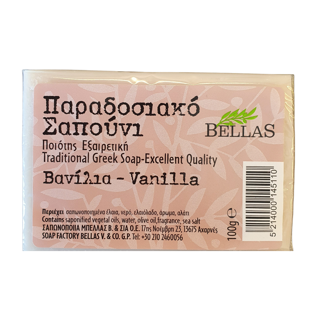 olive soap, traditional Greek soap with olive oil and vanilla scent 100g