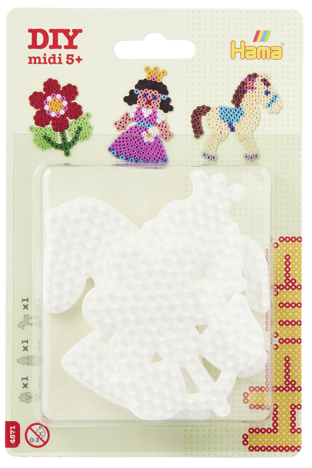 Hama 4571 Midi liten blomma, liten häst och liten prinsessa