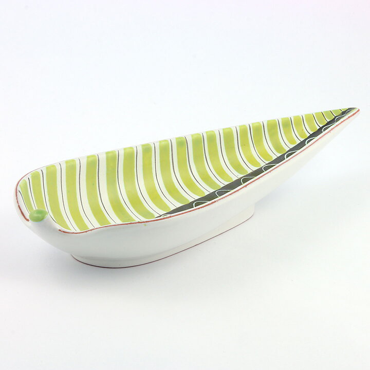 Stig Lindberg (1950s) Leaf Faience Dish with Colorful Decor 32 cm #21
