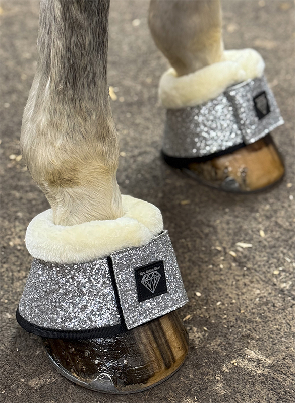 BELL BOOTS SUPER SPARKLY SILVER TEDDY