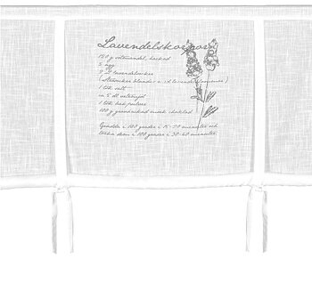 Hissgardin Lavendelskorpor gammalt recept 120 cm  shabby chic lantlig stil