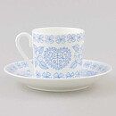 Stig Lindberg (Boro 1960) Strict Coffee Cup with Blue Decor  [Sample Images] 