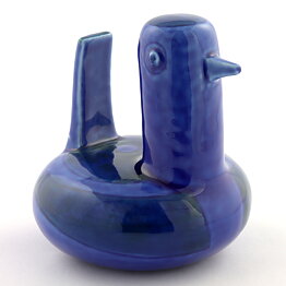 Sylvia Leuchovius (1960s) Blue Modern Bird 13 cm