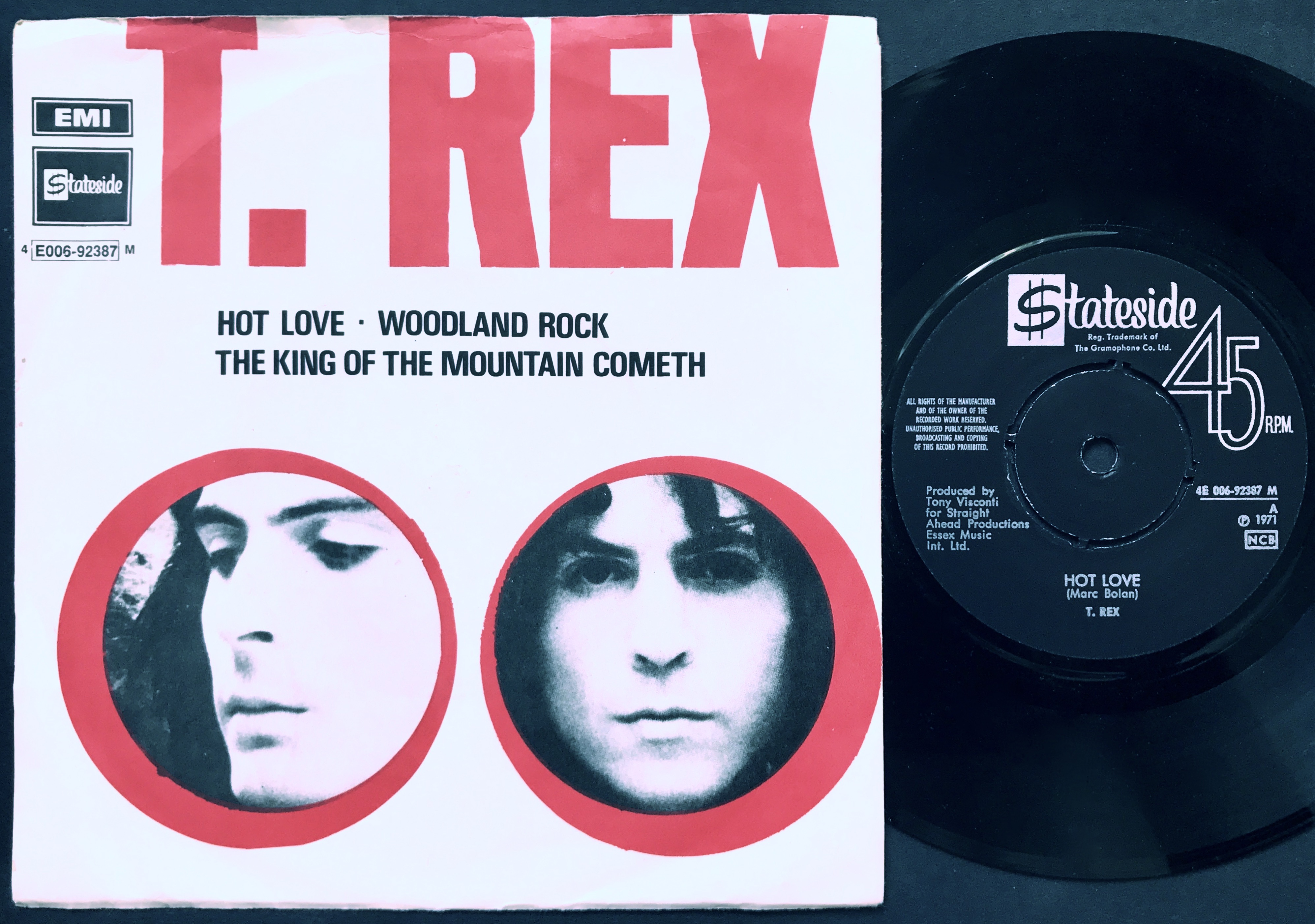 T. REX - Hot love +2 Swe PS 1971