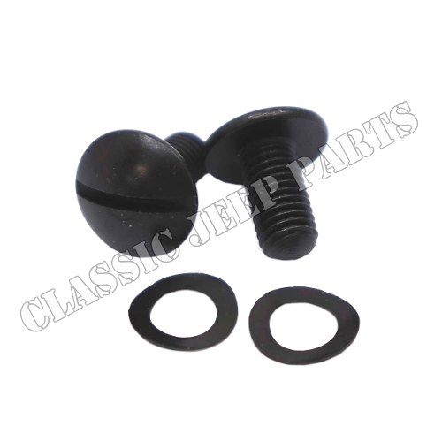 Windshield adjusting pivot screws and spring washers