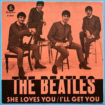 BEATLES - She loves you 7" STORT centrumhål  PS 1963