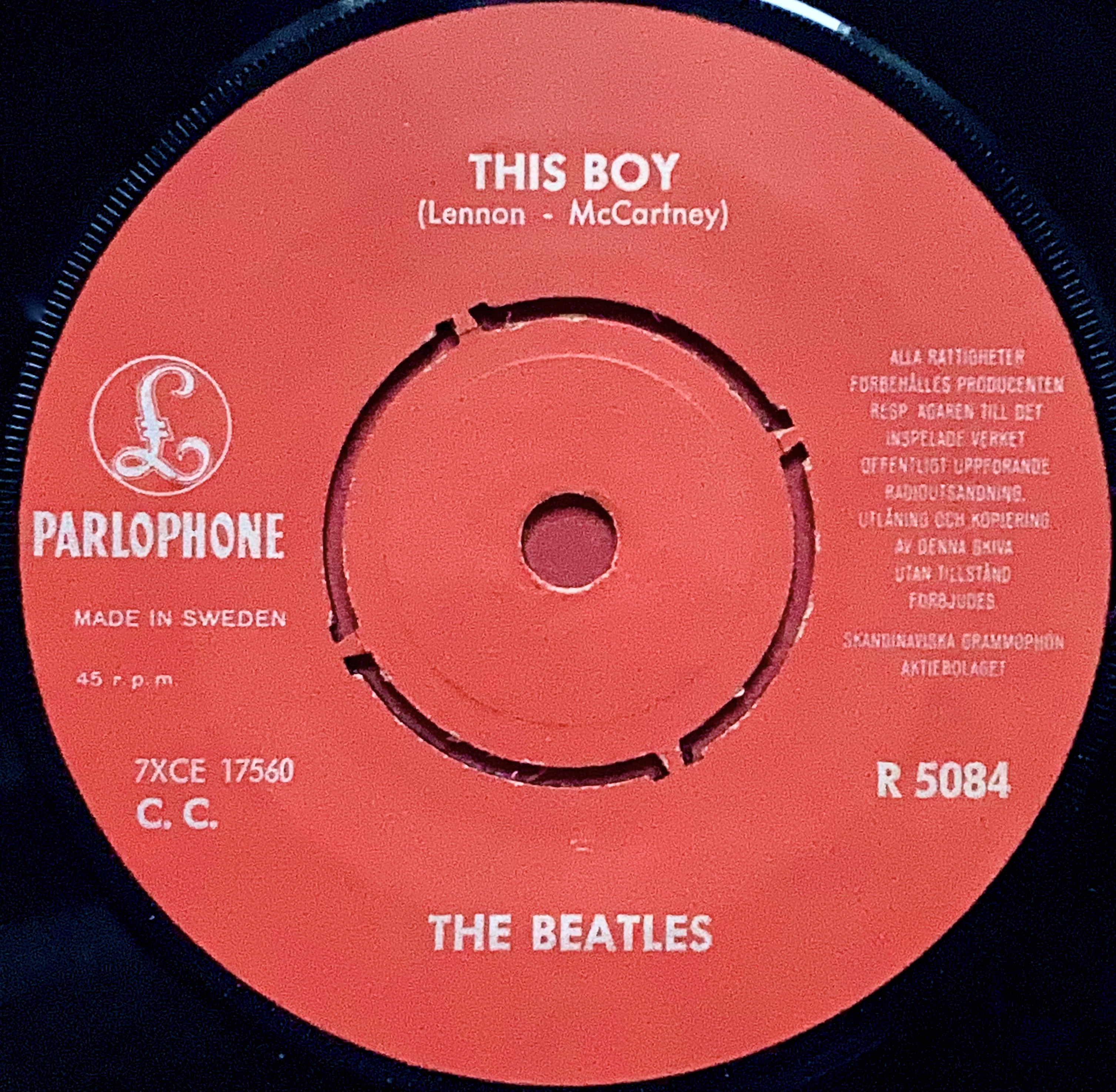BEATLES - I want to hold your hand 7" MÖRK grön Swe PS 1963 - 4