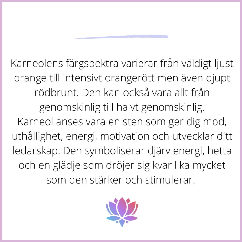 Karneol frostad 10mm halvädelsten - 2