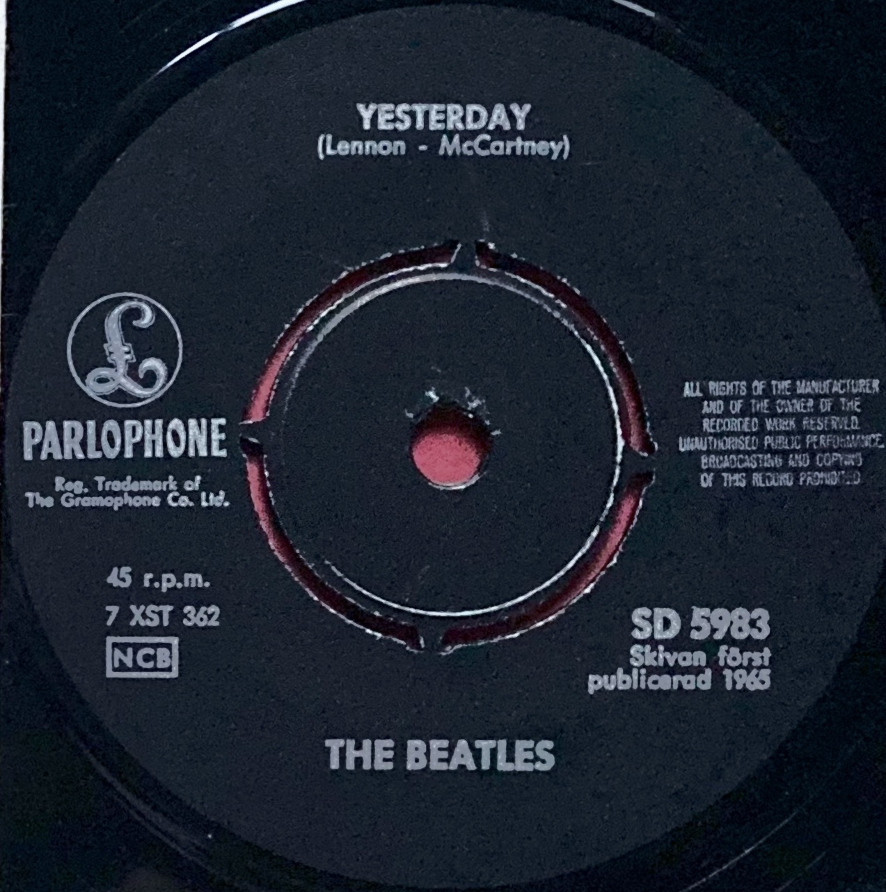 BEATLES - Dizzy Miss Lizzy 7" BLÅ Swe PS 1965 - 4