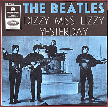 BEATLES - Dizzy Miss Lizzy 7" BLUE Swe PS 1965