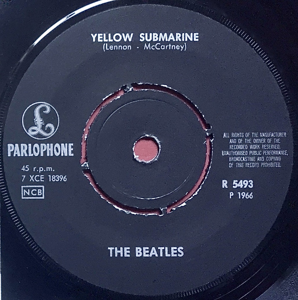 BEATLES - Yellow Submarine 7" Swe BLÅ PS 1966 - 3