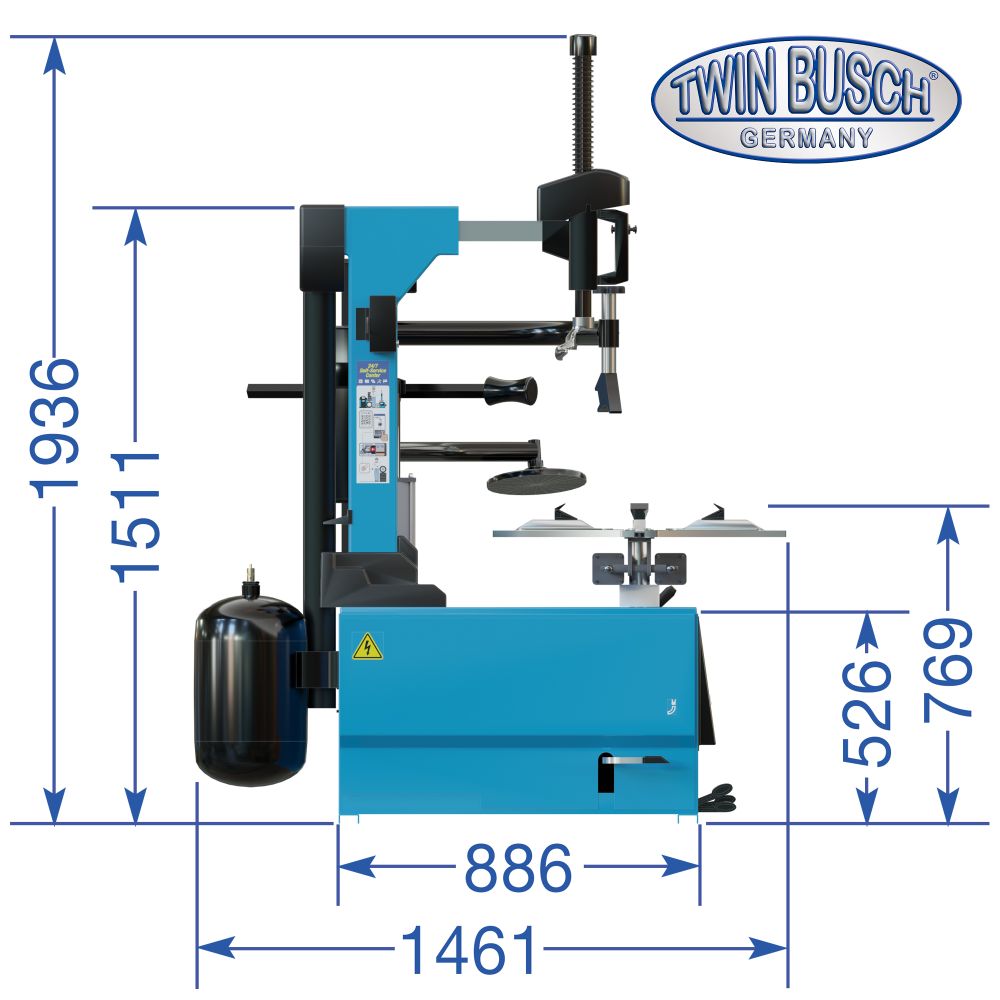 Däckmaskin Professionell Automatisk 400V - 19