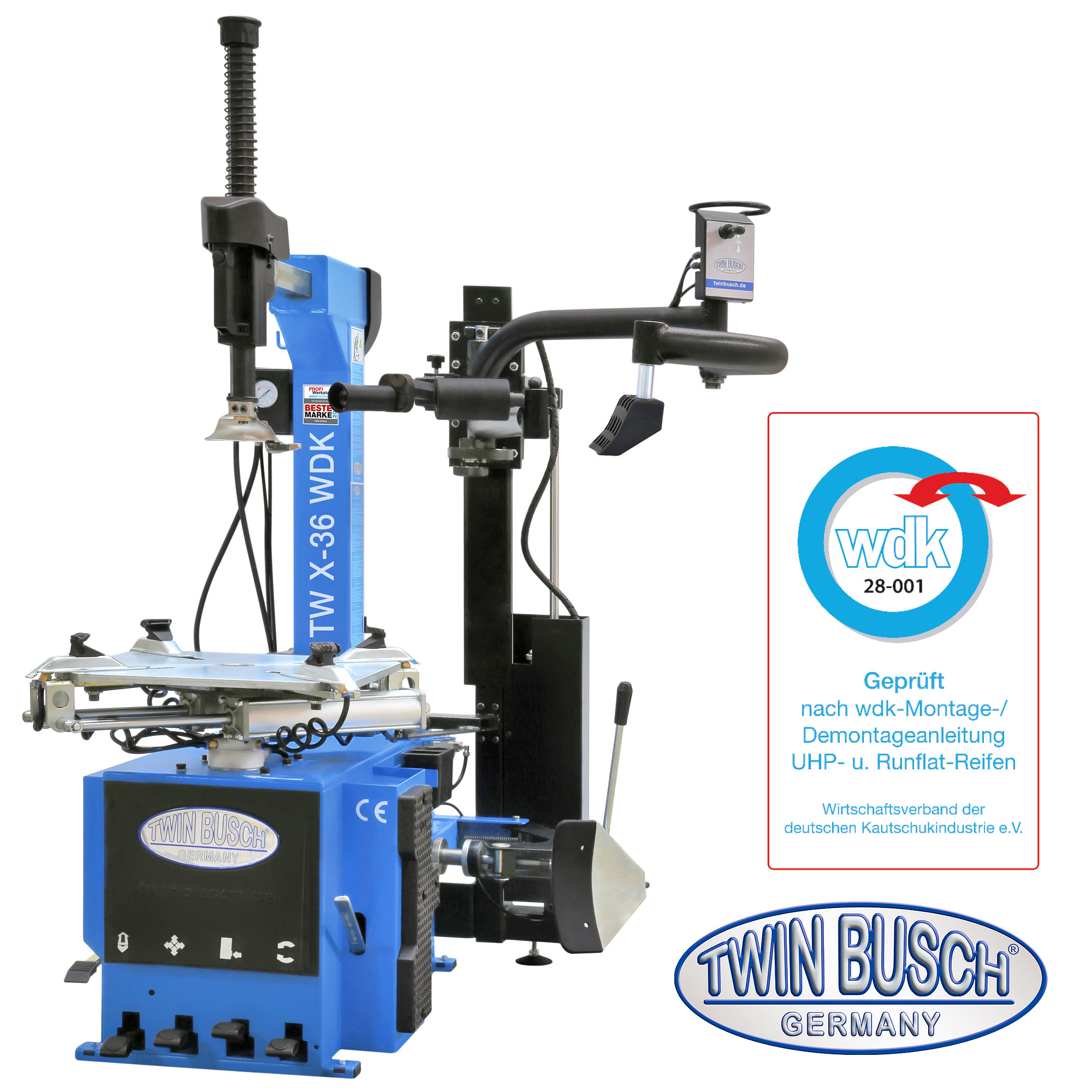 Däckmaskin Professionell Automatisk 2x hastighet WDK 400V (BLÅ)