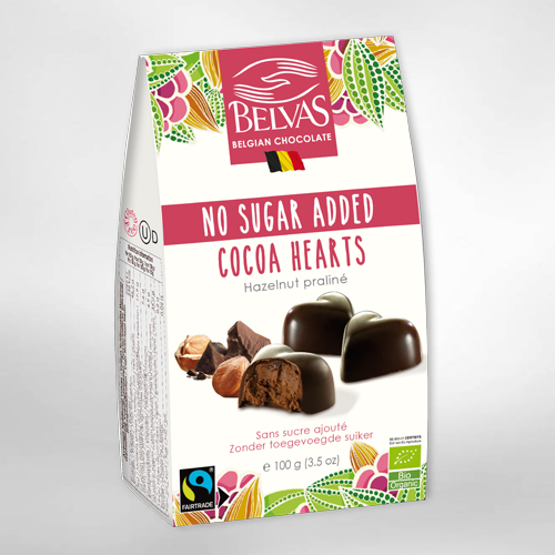 Chokladpraliner Hjärtan 100g Belvas Eko