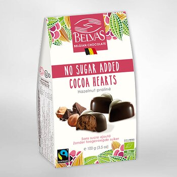 Chokladpraliner Hjärtan 100g Belvas Eko
