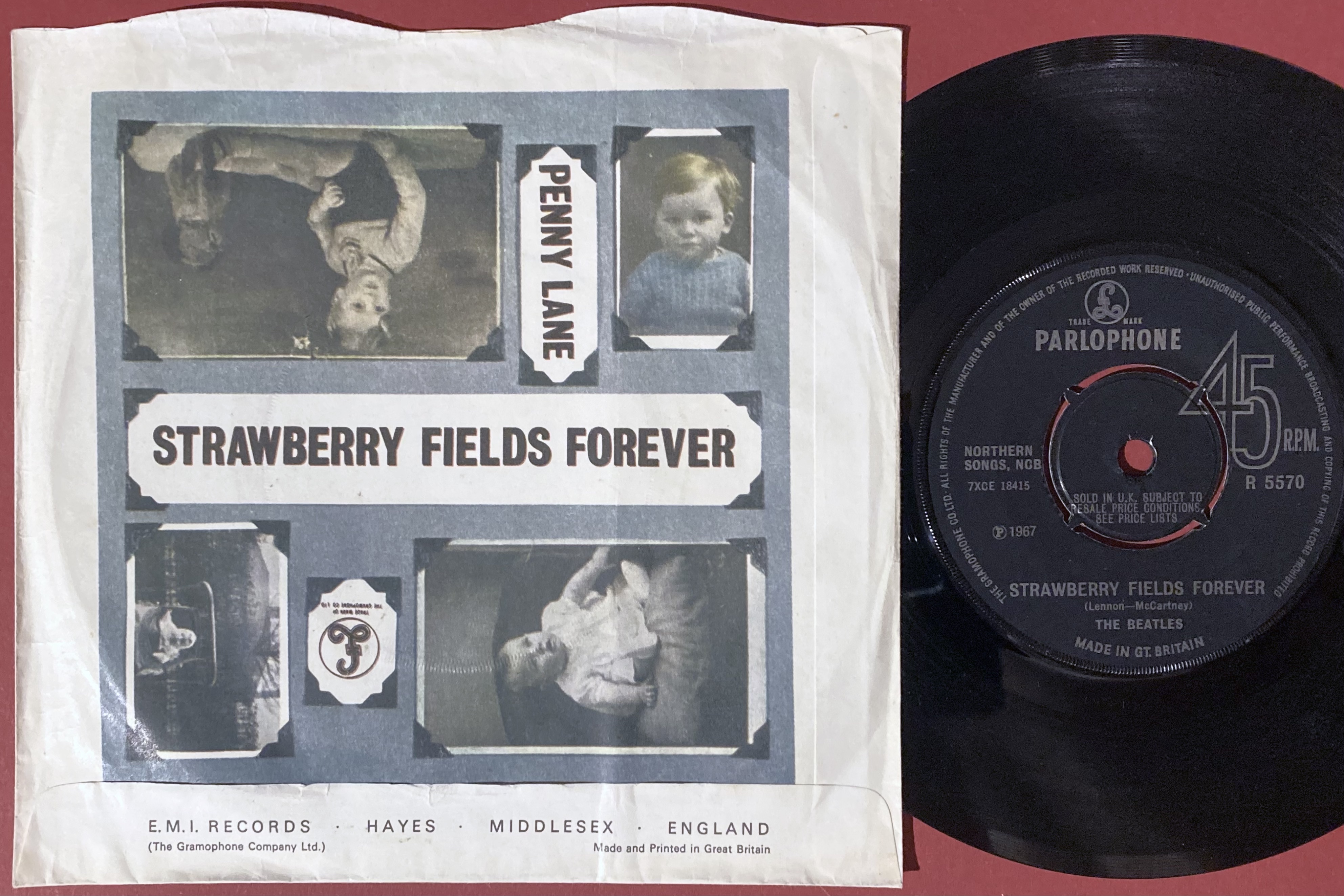 BEATLES - Penny Lane 7" UK 1967 PS - 2